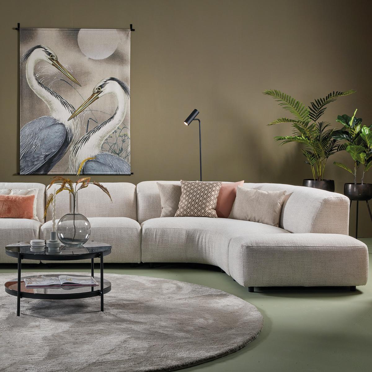 Vloerkleed Cowan rond lichtgrijs 21