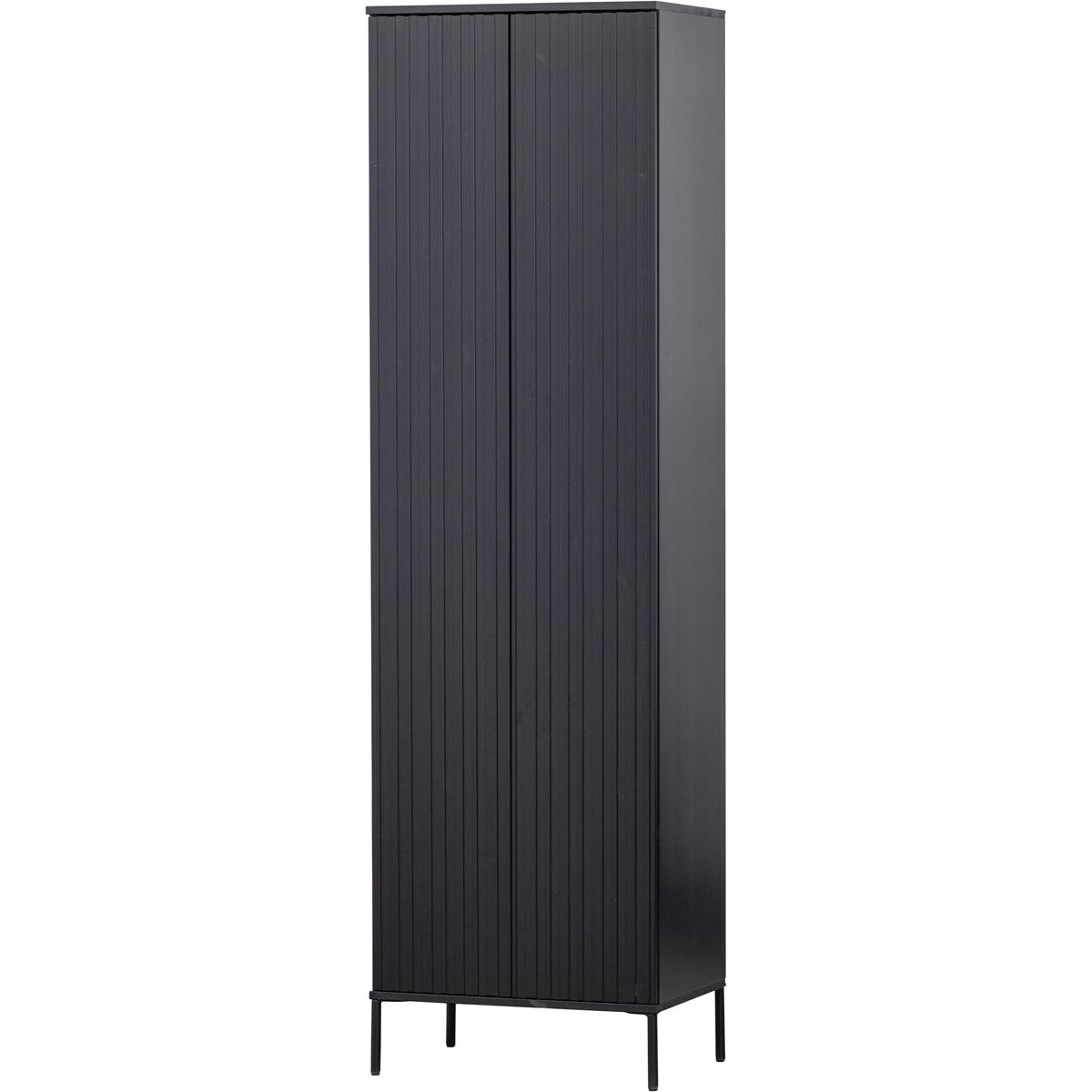 Hoge kast Gravure New Grenen Zwart