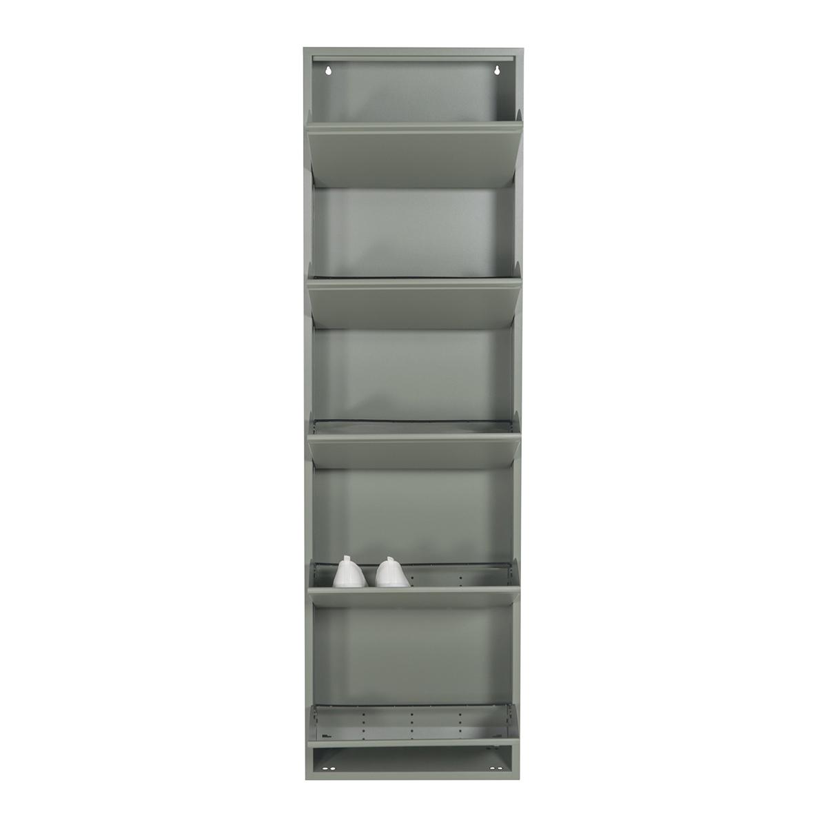 Schoenenkast Bobbie 5 laden Dusty Green (10 paar schoenen)