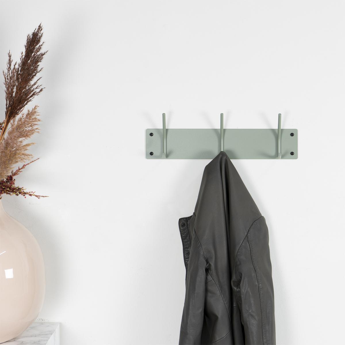 Kapstok Fusion 3 haken Dusty Green