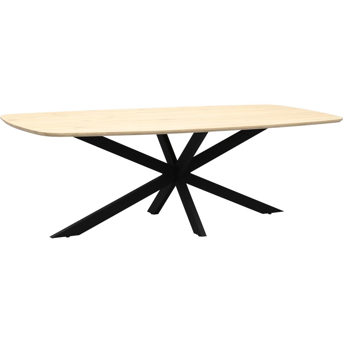 Eettafel Haiko Deens - Verjongd geborsteld Blad - 180x100 - Matrixpoot