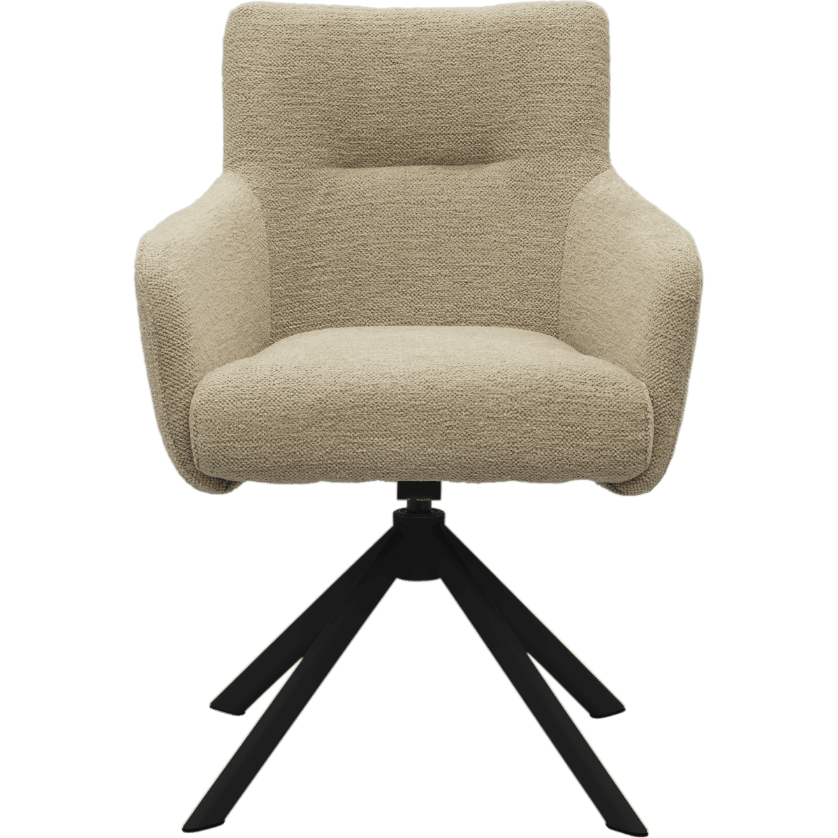 Eetkamerstoel Jule Genua Beige met zwart frame