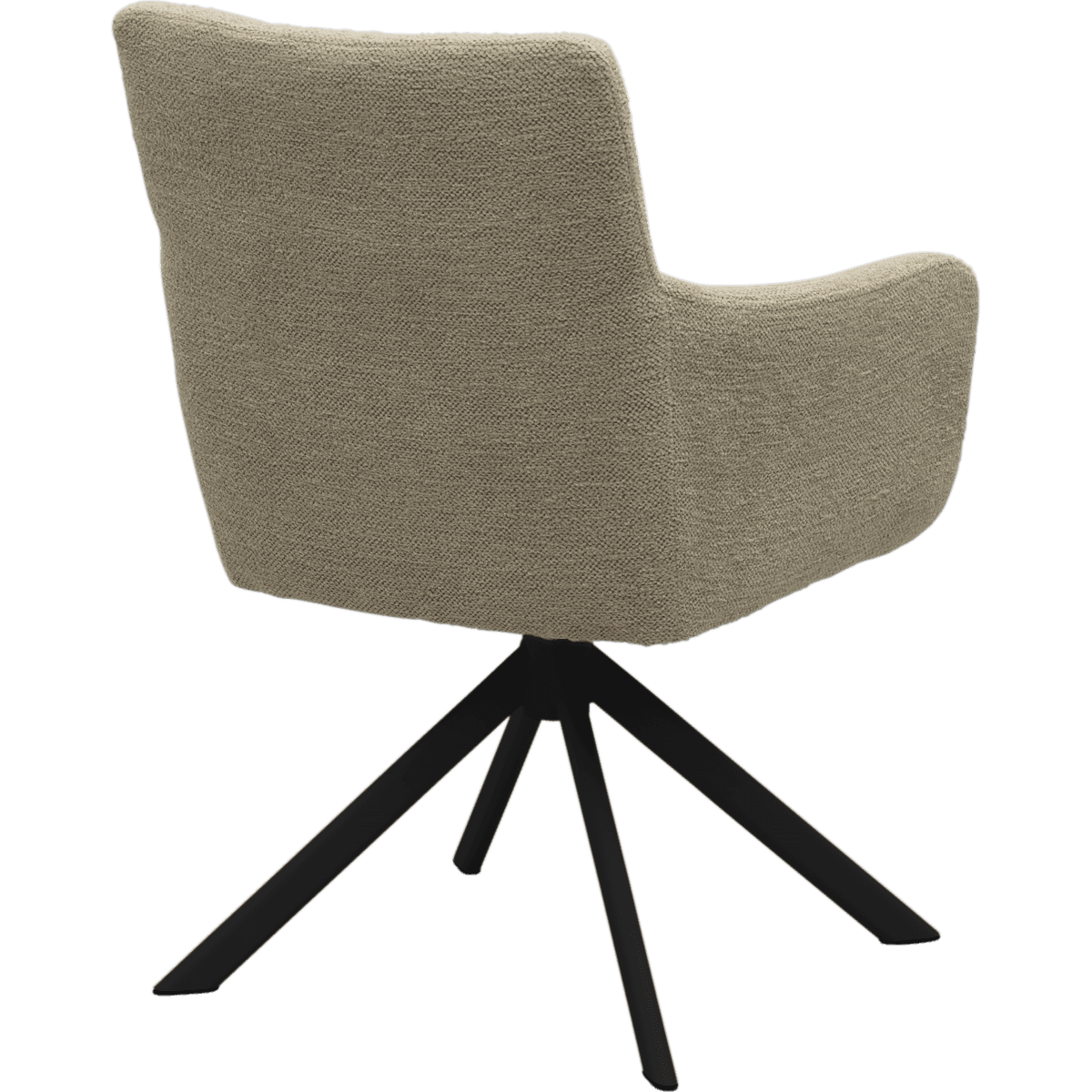 Eetkamerstoel Jule Genua Beige met zwart frame