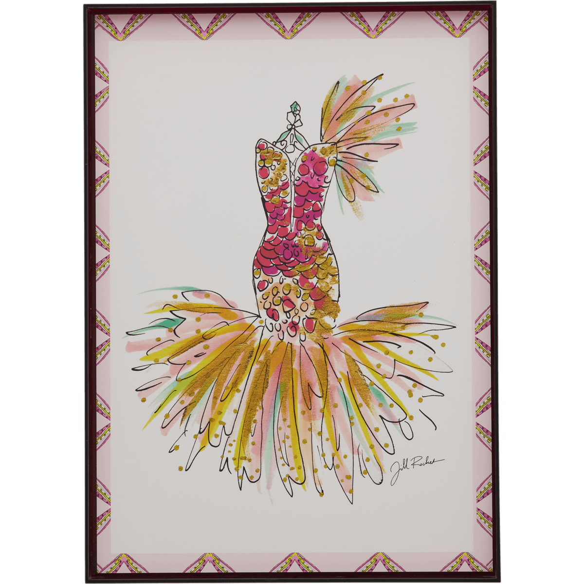Fashion art Dress 50x70 cm by Jill
