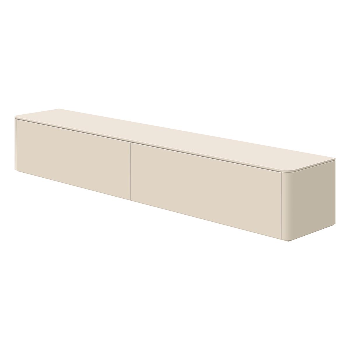 Tv-meubel Moiano afgerond beige 240 cm