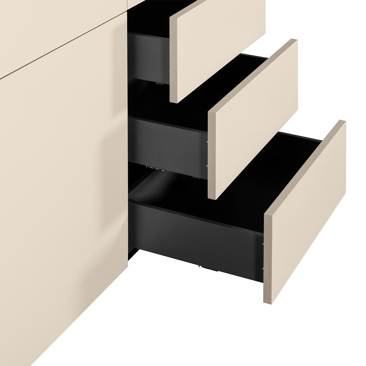 Opbergkast Moiano afgerond beige