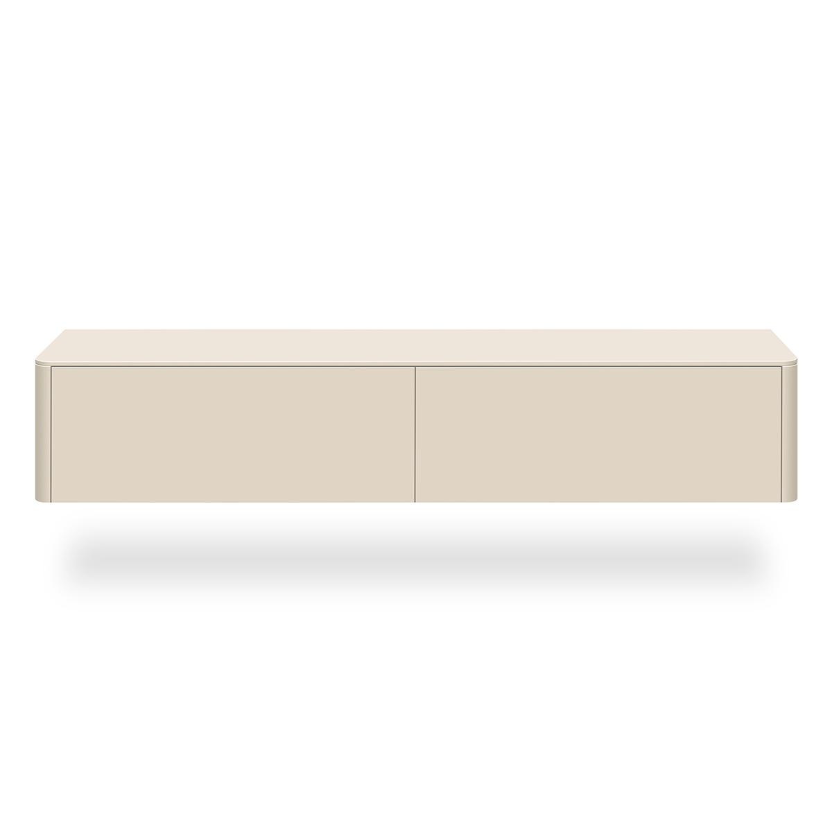 Tv-meubel Moiano afgerond beige 200 cm Tv-meubel Moiano afgerond beige 200 cm